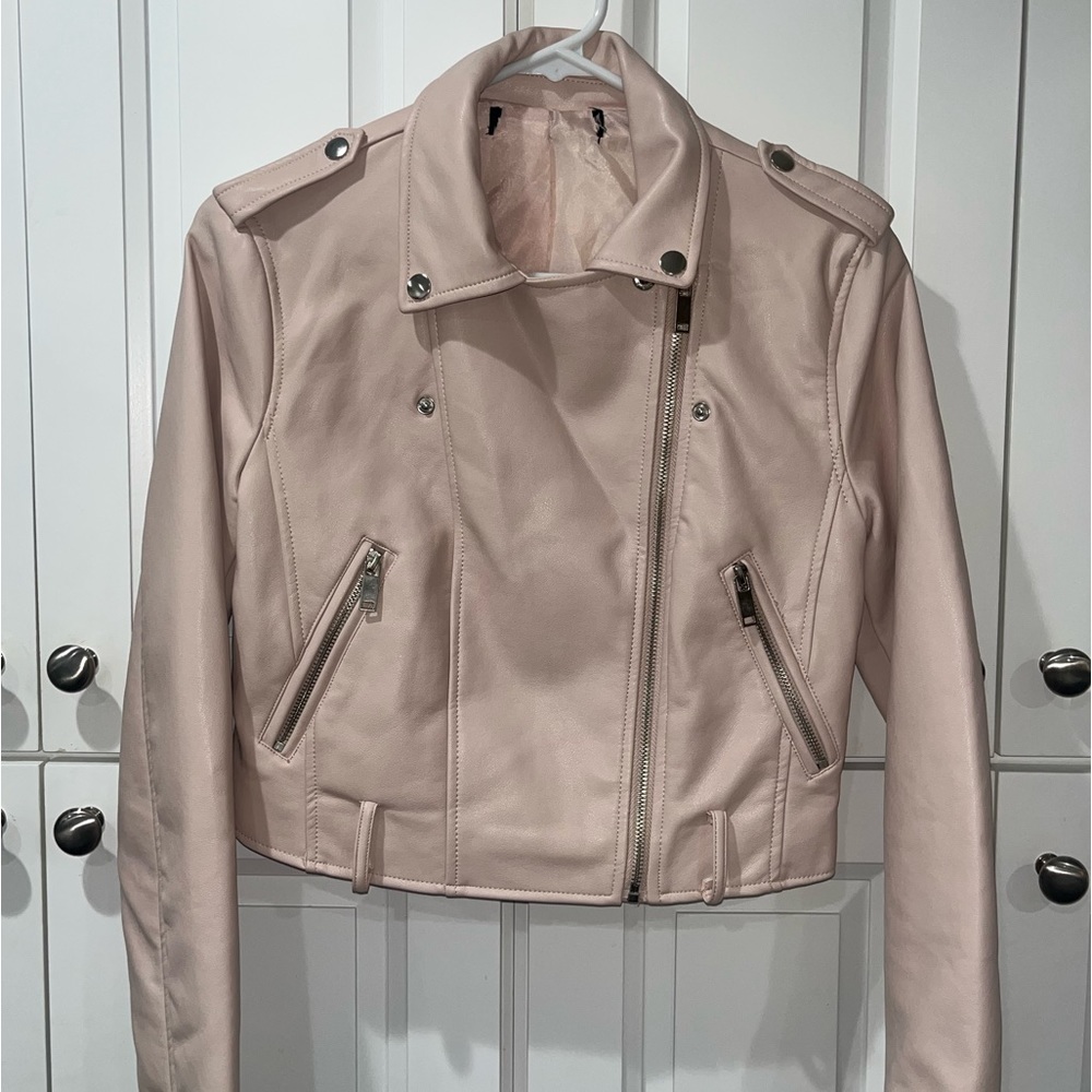 Pink leather jacket - Picture 2 of 3